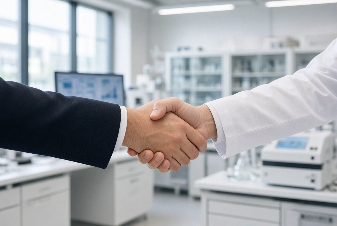 Handshake at a meeting
